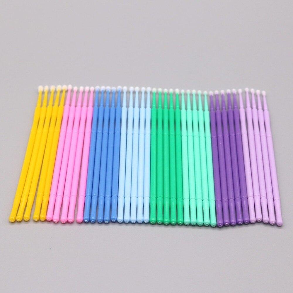 Eyelash Extension Glue - 100개/세트 마이크로 브러쉬 메이크업 속눈썹 연장용