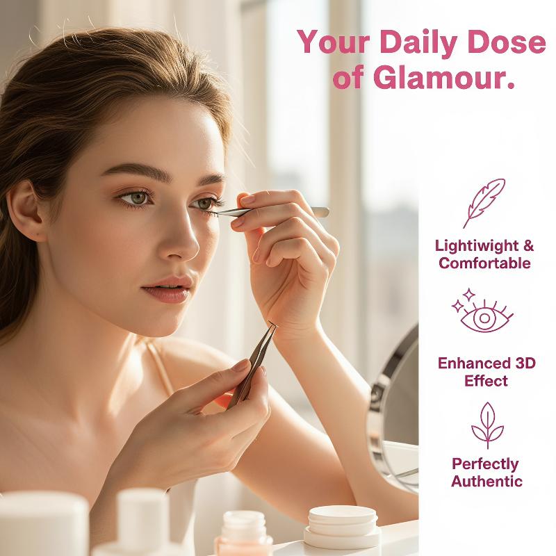 Eyelash Extension Glue - 1세트 코믹 로워래쉬 익스텐션 클러스터 내추럴