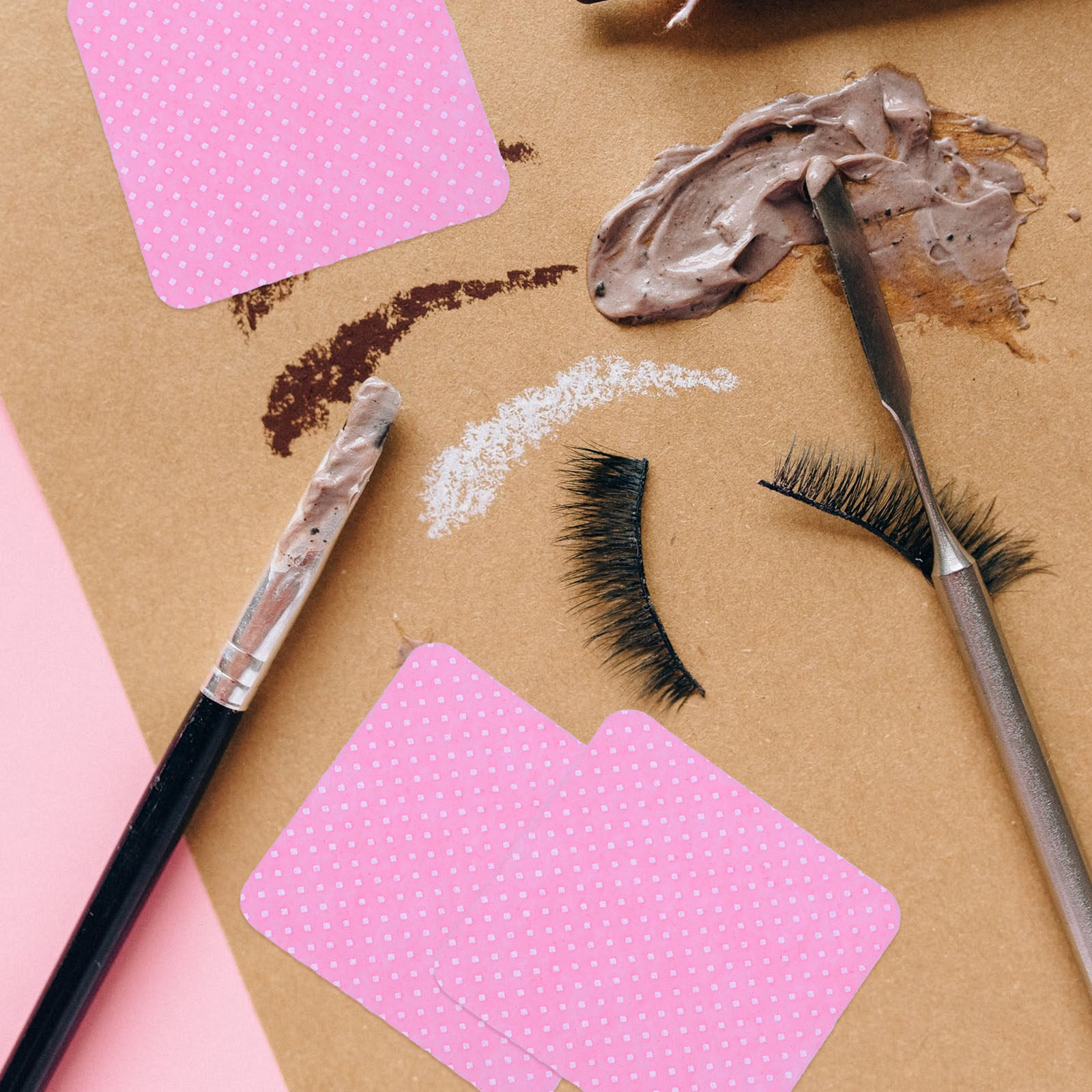 Eyelash Extension Glue - 600개입 속눈썹 연장용 면 타월, 접착제