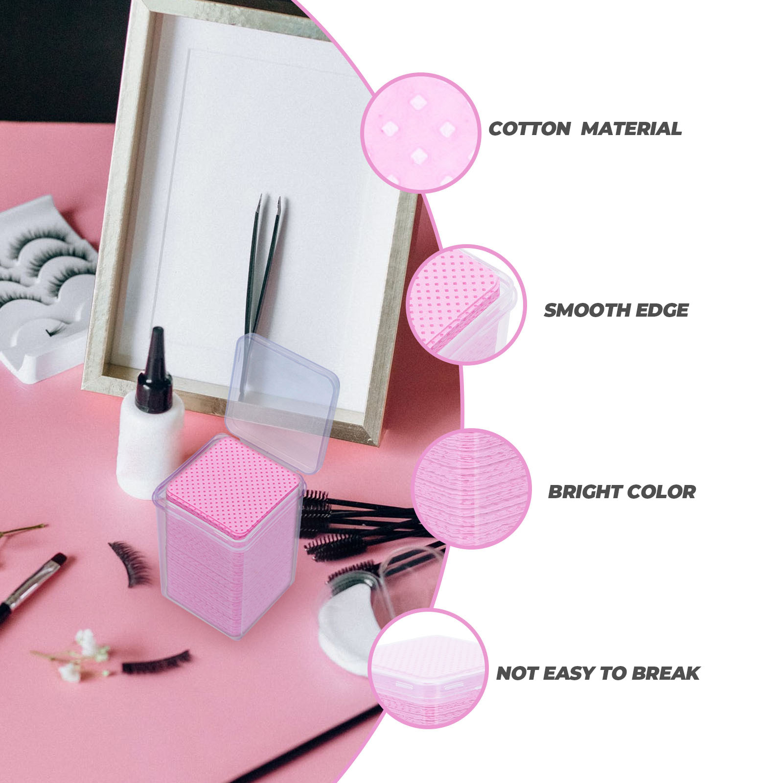 600개입 속눈썹 연장용 면 타월, 접착제 제거 패드, - Eyelash Extension Glue 리뷰 및 가격